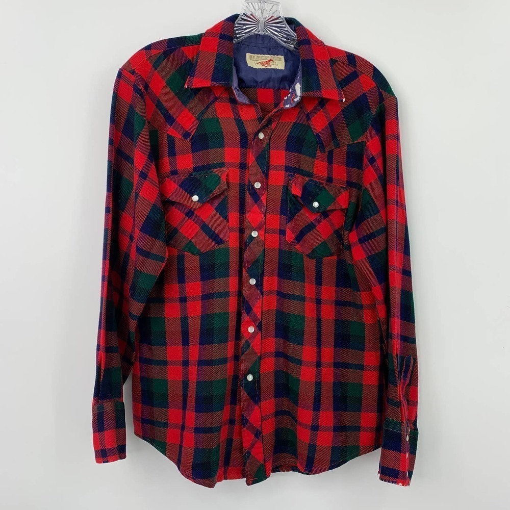Vintage Youngbloods plaid button front shirt
